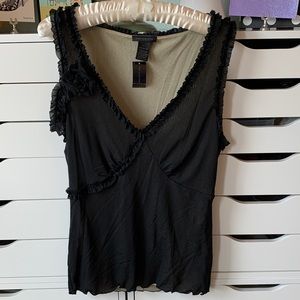Sheer sleeveless top